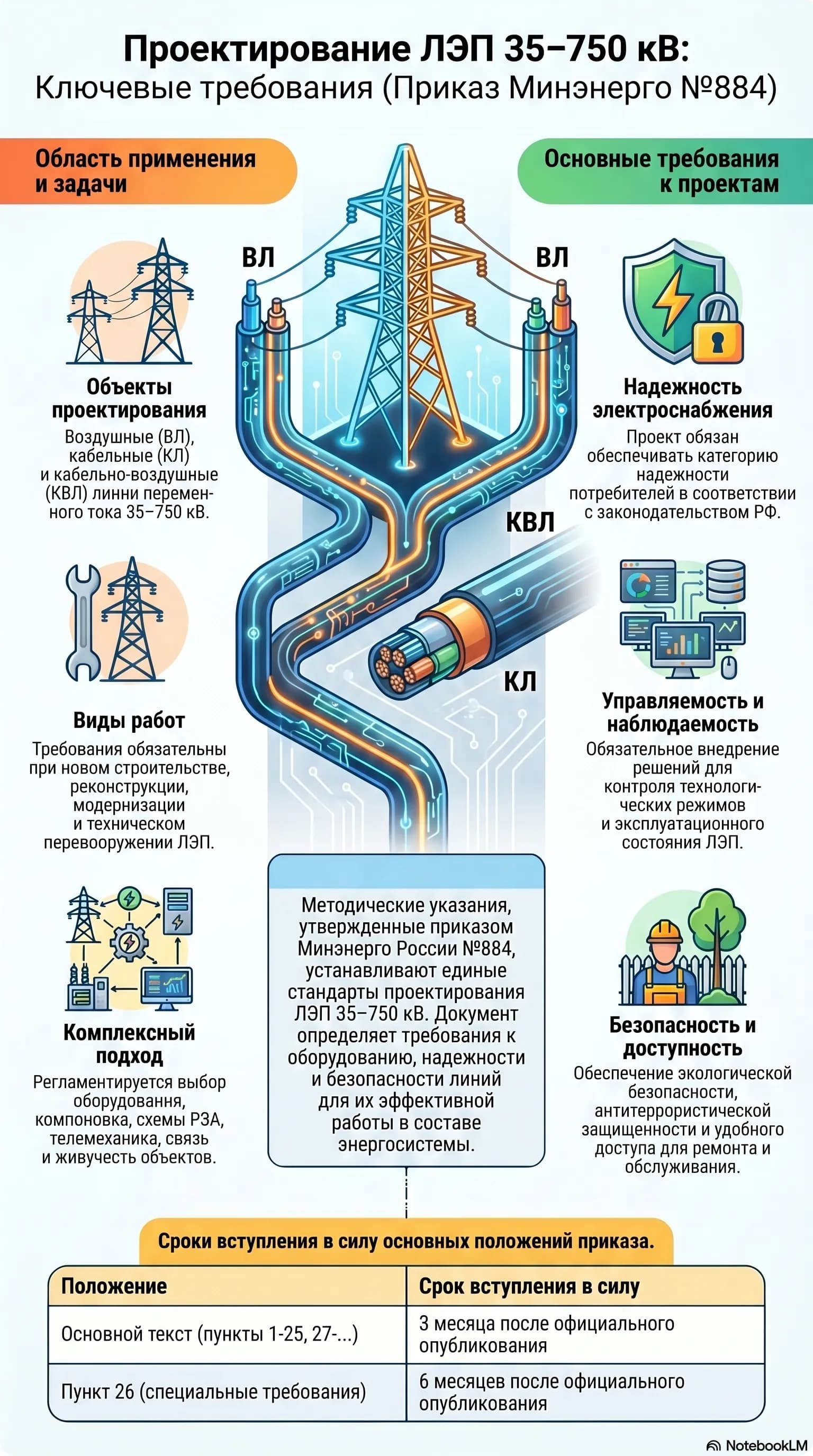 Требования к проектированию ВЛ