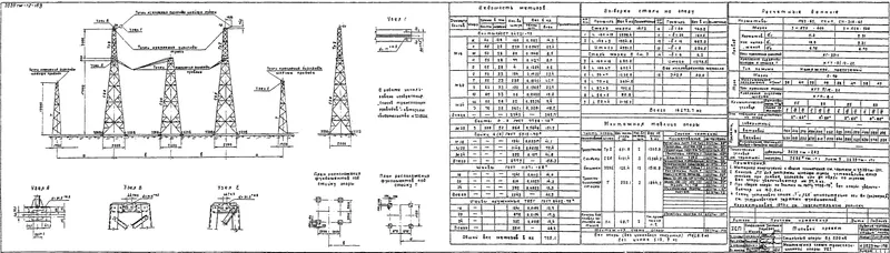 Чертеж КМД Анкерно-угловая транспозиционная опора У2Т
