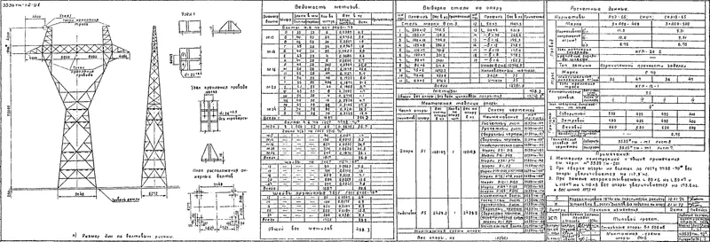Чертеж КМД Промежуточная опора Р1+5