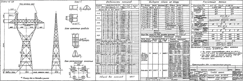 Чертеж КМД Промежуточная опора Р1+5п