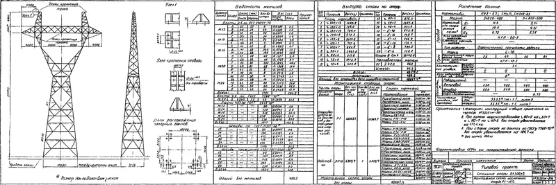 Чертеж КМД Промежуточная опора Р1+10п