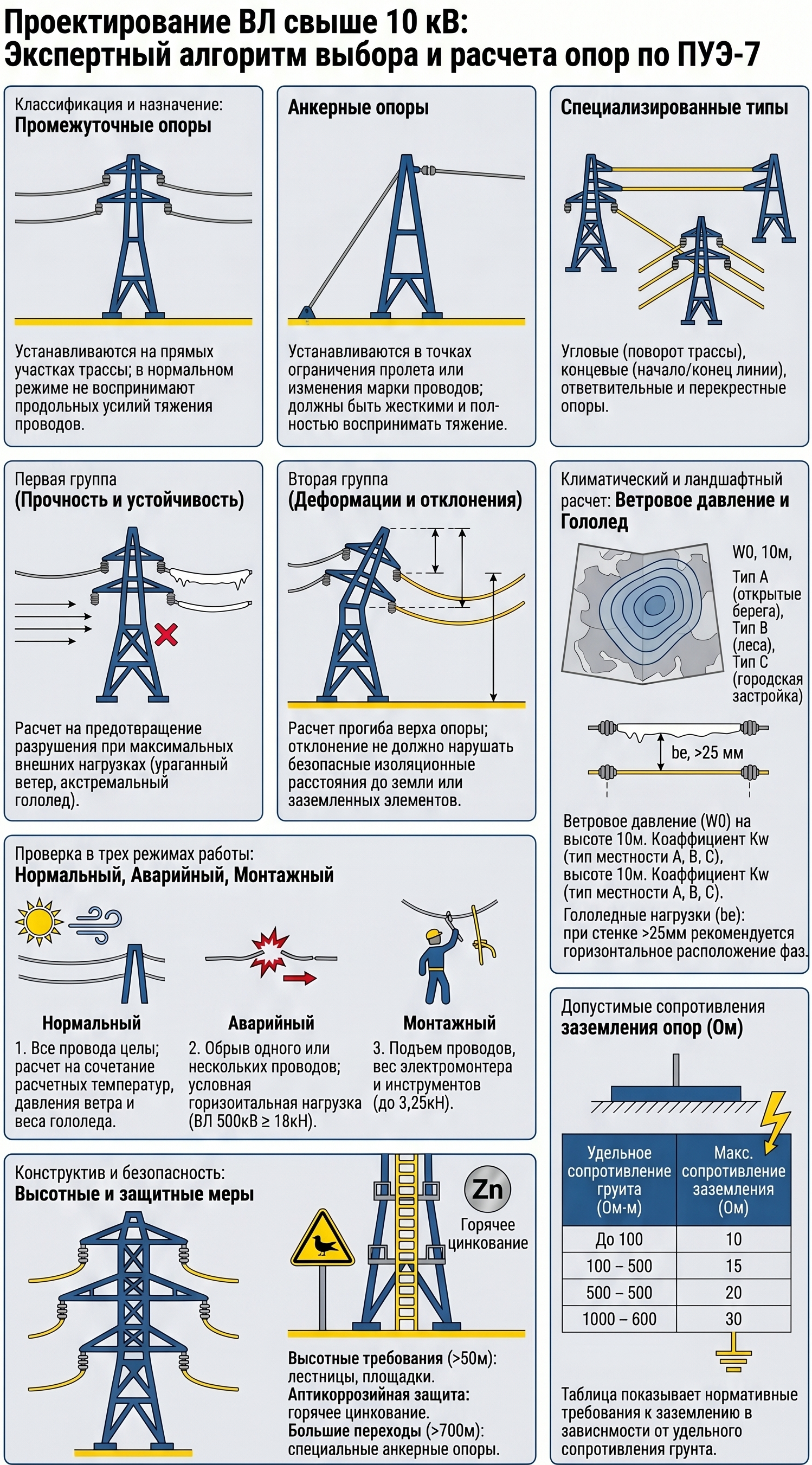 Алгоритм проектирования высоковольтных опор ЛЭП